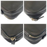 Prada Triangle Logo Plate Leather Clutch Bag