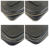 Prada Triangle Logo Plate Leather Clutch Bag