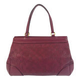 Gucci Tote Bag 257063 leather Wine Red Gold Metal Tote Bag Shoulder Bag Guccisima Mayfair Women