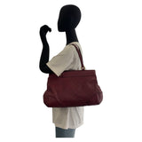 Gucci Tote Bag 257063 leather Wine Red Gold Metal Tote Bag Shoulder Bag Guccisima Mayfair Women
