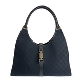 Gucci Shoulder Bag 002 1066 GG canvas, leather Black SilverMetal Jackie Women