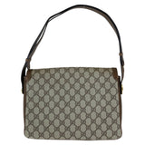 Gucci Shoulder Bag 14 01 4084 GG Supreme canvas, leather Brown Gold Metal Shoulder Bag pochette Old Gucci Women