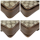 Gucci Shoulder Bag 14 01 4084 GG Supreme canvas, leather Brown Gold Metal Shoulder Bag pochette Old Gucci Women