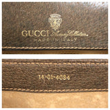 Gucci Shoulder Bag 14 01 4084 GG Supreme canvas, leather Brown Gold Metal Shoulder Bag pochette Old Gucci Women