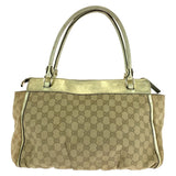 Gucci Tote Bag 189831 GG canvas, leather Beige gold Tote Bag Shoulder Bag Abbey Women