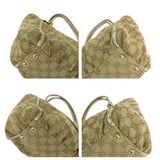 Gucci Tote Bag 189831 GG canvas, leather Beige gold Tote Bag Shoulder Bag Abbey Women