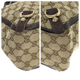 Gucci Tote Bag 170004 GG canvas, leather Beige Brown Gold Metal Tote Bag Shoulder Bag Abbey Women