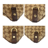 Gucci Shoulder Bag 131326 GG canvas, leather Beige Brown Gold Metal Shoulder Bag pochette Abbey Women