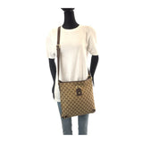 Gucci Shoulder Bag 131326 GG canvas, leather Beige Brown Gold Metal Shoulder Bag pochette Abbey Women