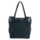 Gucci Tote Bag 107757 GG canvas, leather Black SilverMetal Tote Bag Shoulder Bag Women