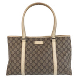 Gucci Tote Bag 114595 GG canvas, leather Beige White Tote Bag Shoulder Bag Women