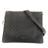 Gucci Shoulder Bag 90656 GG canvas Black SilverMetal Shoulder Bag Messenger bag Women