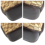 Gucci Shoulder Bag 109097 GG canvas Brown Gold Metal Shoulder Bag Messenger bag Women