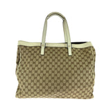 Gucci Tote Bag 153213 GG canvas Beige White SilverMetal Tote Bag Shoulder Bag Women