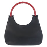 Gucci Shoulder Bag 001 3739 Leather, Bamboo Black black red Shoulder Bag Hobo Bamboo Women