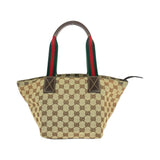 Gucci Tote Bag 131228 GG canvas, leather Brown beige Tote Bag Shoulder Bag Sherry line Women