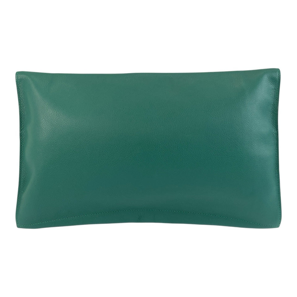 Hermes Clutch bag Evercolor green Puri Plat