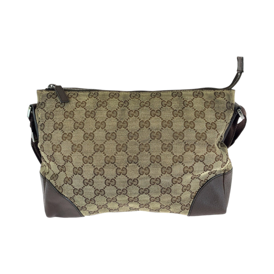 Gucci Shoulder Bag 114273 GG canvas Brown Beige SilverMetal Shoulder Bag Messenger bag Women