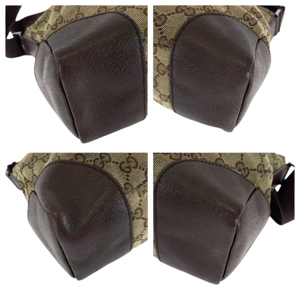 Gucci Shoulder Bag 114273 GG canvas Brown Beige SilverMetal Shoulder Bag Messenger bag Women