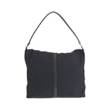 Gucci Shoulder Bag 001 3355 Nylon Black Silver Metal Jackie Women