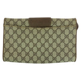 Gucci Shoulder Bag 94 02 050 GG Supreme canvas, leather Brown Gold Metal Shoulder Bag pochette Old Gucci Women