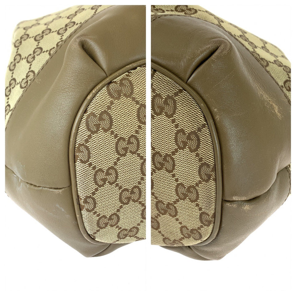 Gucci Tote Bag 285730 GG canvas Brown Gold Metal Tote Bag Shoulder Bag 2way Sukey Women