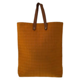 Hermes Tote Bag Canvas, Leather Orange Brown SilverMetal Tote Bag Handbag A4 compatible Amedaba Diago GM Women