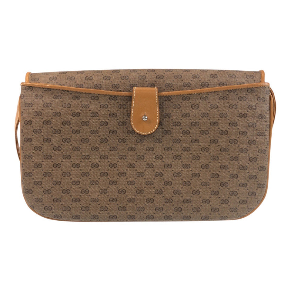 Gucci Shoulder Bag 004 256 PVC, Leather Brown camel Shoulder Bag Messenger bag Old Gucci Micro GG Women