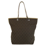Gucci Tote Bag 31243 GG canvas, leather Brown Beige SilverMetal Tote Bag Shoulder Bag Women