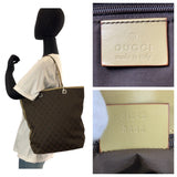 Gucci Tote Bag 31243 GG canvas, leather Brown Beige SilverMetal Tote Bag Shoulder Bag Women