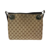 Gucci Shoulder Bag 120841 GG canvas Brown Silver Metal Shoulder Bag pochette Women