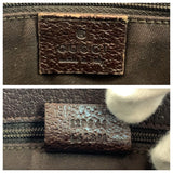 Gucci Shoulder Bag 120841 GG canvas Brown Silver Metal Shoulder Bag pochette Women