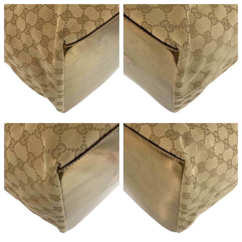 Gucci Tote Bag 131231 GG canvas Beige Gold GoldMetal Tote Bag Shoulder Bag Women