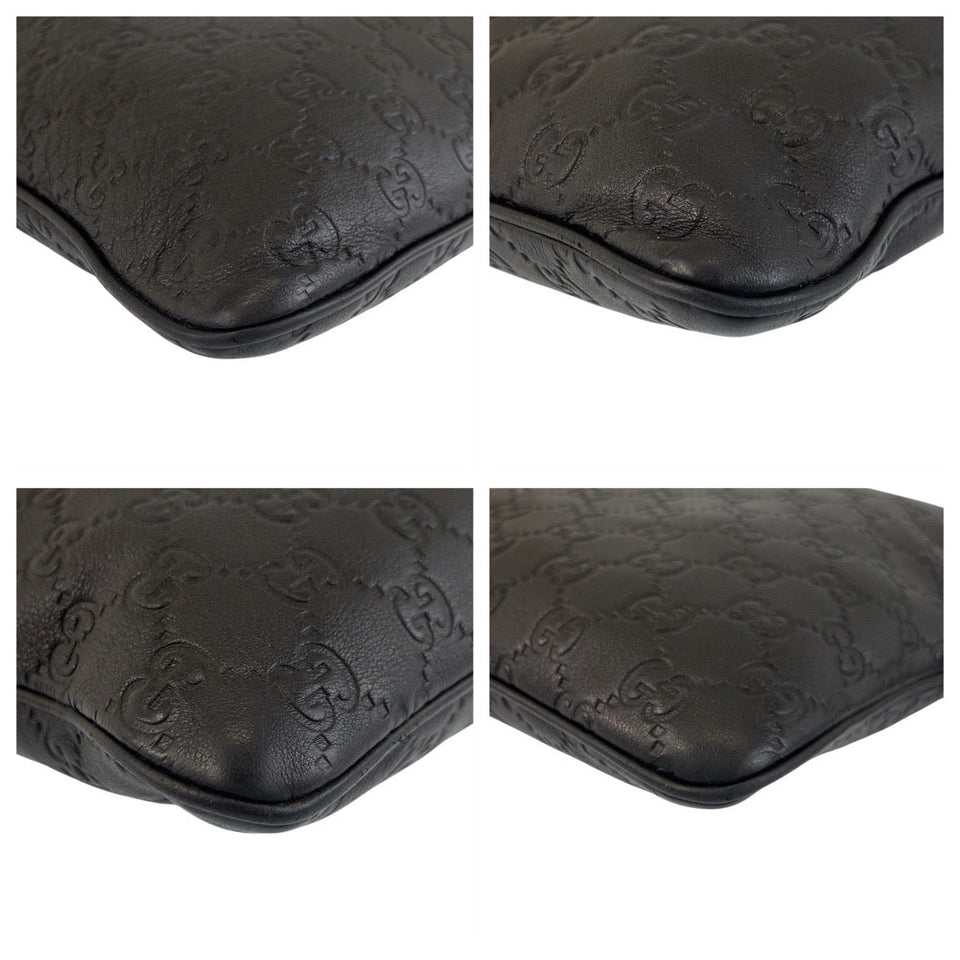 Gucci Shoulder Bag 201446 leather Brown Gold Metal Shoulder Bag Messenger bag Guccisima mens