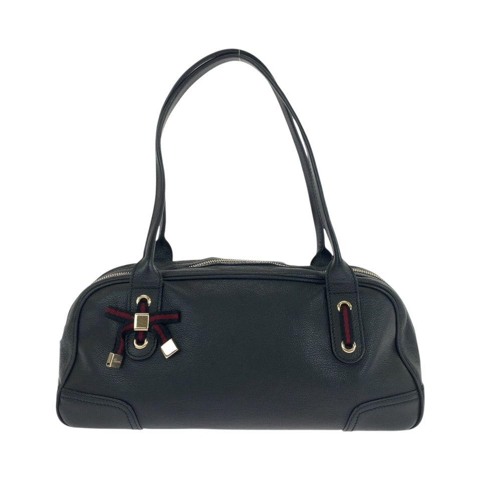 Gucci Handbag 16120 leather Black GoldMetal Handbag Shoulder Bag Sherry Line Princess Women