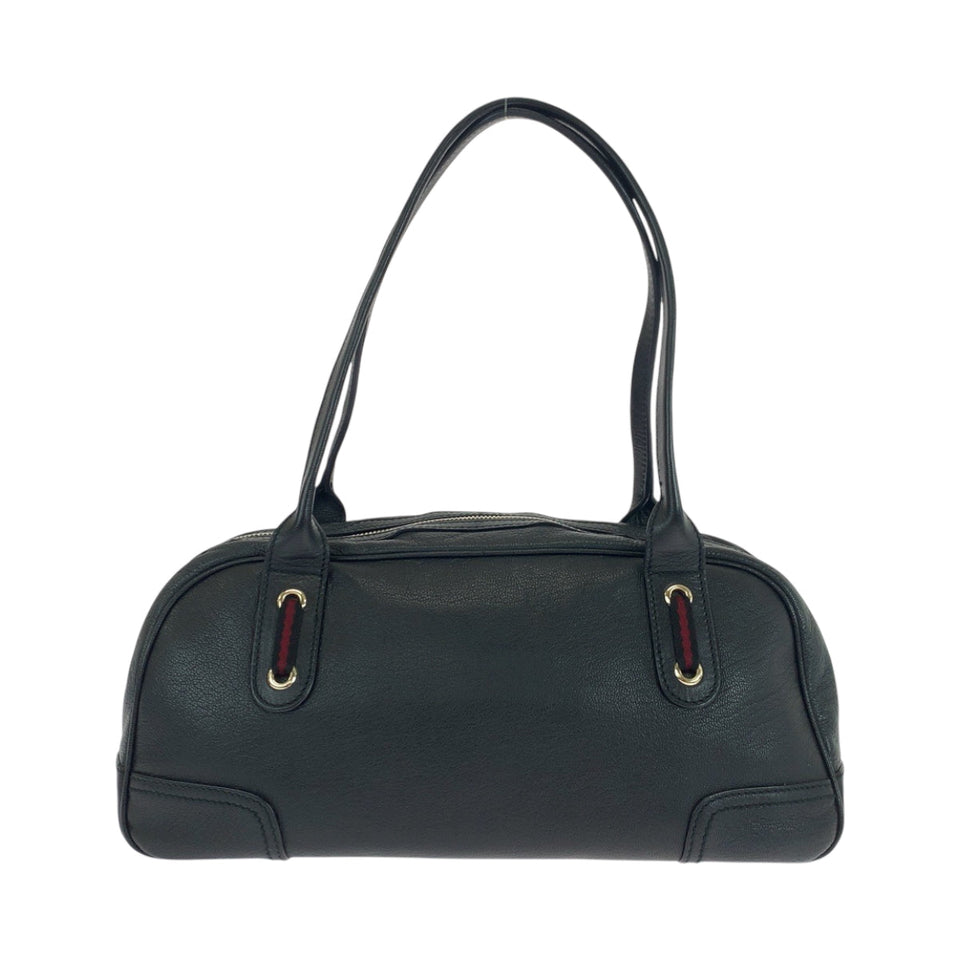 Gucci Handbag 16120 leather Black GoldMetal Handbag Shoulder Bag Sherry Line Princess Women