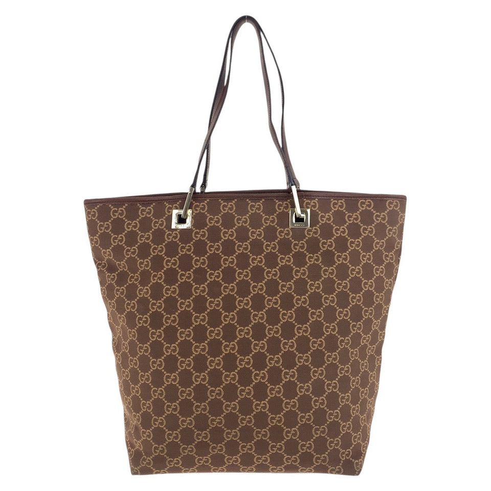 Gucci Tote Bag 002 1098 GG canvas, leather Brown Gold Metal Tote Bag Shoulder Bag Women
