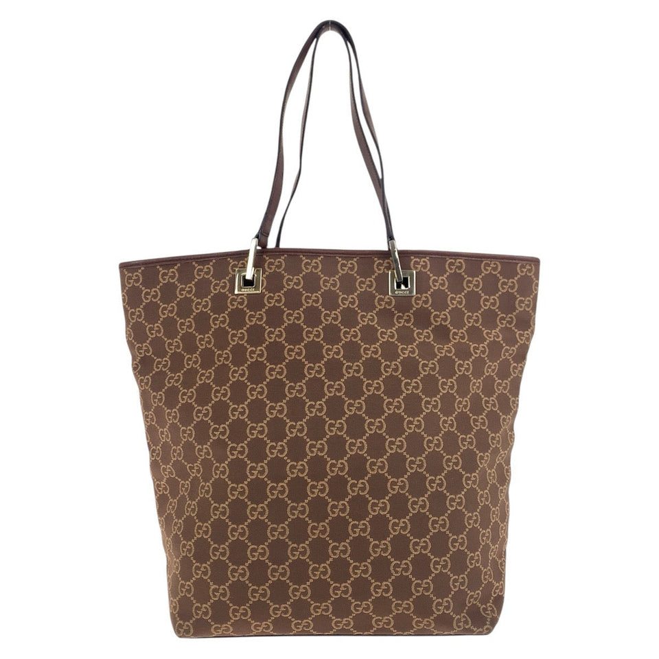 Gucci Tote Bag 002 1098 GG canvas, leather Brown Gold Metal Tote Bag Shoulder Bag Women