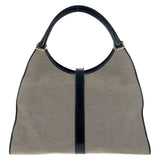 Gucci Shoulder Bag 019 0345 Canvas, Leather Gray Beige Black Gold Metal Shoulder Bag Unisex Jackie Women