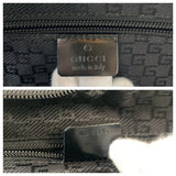 Gucci Shoulder Bag 019 0345 Canvas, Leather Gray Beige Black Gold Metal Shoulder Bag Unisex Jackie Women