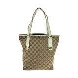 Gucci Tote Bag 153009 GG canvas Beige White Gold Metal Tote Bag Shoulder Bag Women