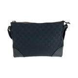 Gucci Shoulder Bag 114273 GG canvas Black SilverMetal Shoulder Bag Crossbody Women