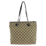 Gucci Tote Bag 139552 GG canvas, leather Brown Silver Metal Tote Bag Shoulder Bag Women