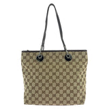 Gucci Tote Bag 139552 GG canvas, leather Brown Silver Metal Tote Bag Shoulder Bag Women