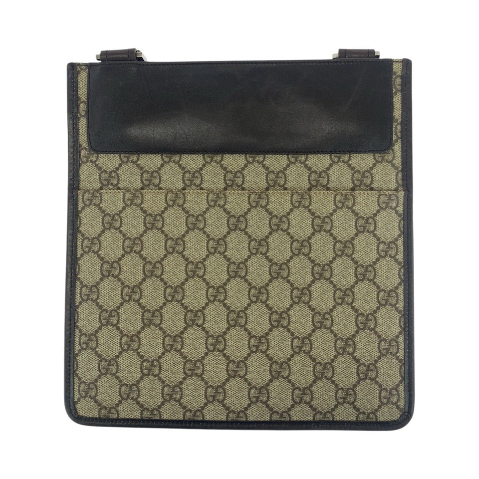 Gucci Shoulder Bag 27639 GG Supreme canvas, leather Brown Silver Metal Shoulder Bag pochette Women