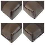 Gucci Shoulder Bag 143745 GG canvas Brown Silver Metal