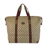 Gucci Tote Bag 89 19 012 GG Supreme canvas, leather Brown beige Tote Bag Shoulder Bag Sherry Line Old Gucci Women