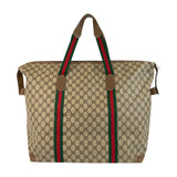 Gucci Tote Bag 89 19 012 GG Supreme canvas, leather Brown beige Tote Bag Shoulder Bag Sherry Line Old Gucci Women