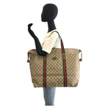 Gucci Tote Bag 89 19 012 GG Supreme canvas, leather Brown beige Tote Bag Shoulder Bag Sherry Line Old Gucci Women