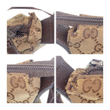 Gucci Shoulder Bag 145857 GG canvas, leather Beige Brown SilverMetal Crossbody Shoulder Bag Women